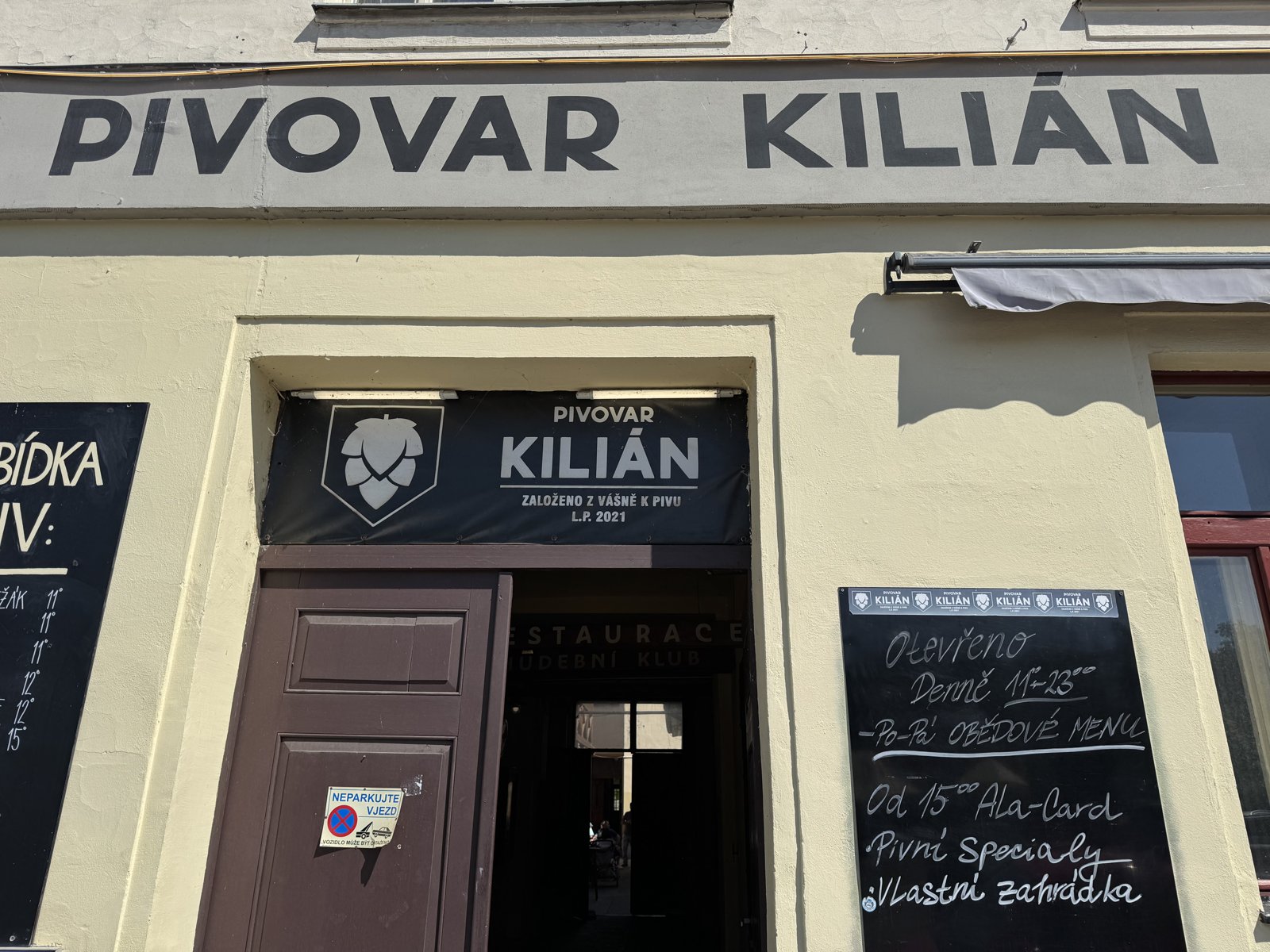 Vstup do pivovaru Kilián v Praze 9 Libni